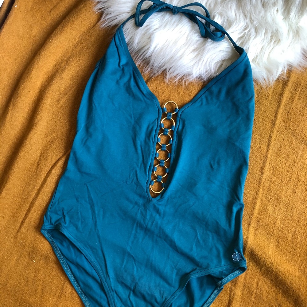 French Connection Turquoise One Piece Swimsuit